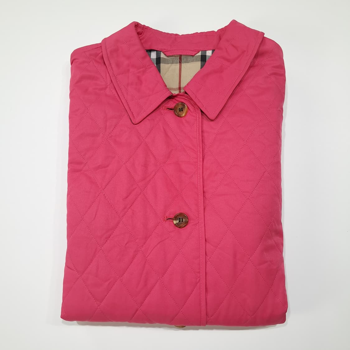 CL904 M 버버리 90s 영국판 퀼팅 노바체크 핑크 자켓 아우터 상품이미지9