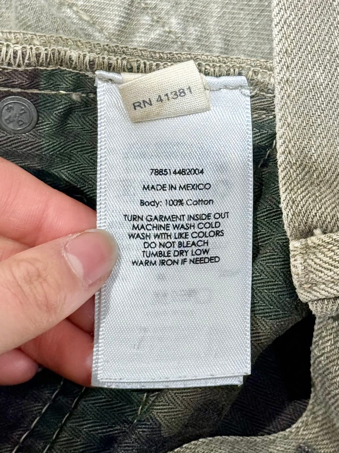 데님 앤 서플라이 카키 디스트로이드 팬츠 상품이미지6