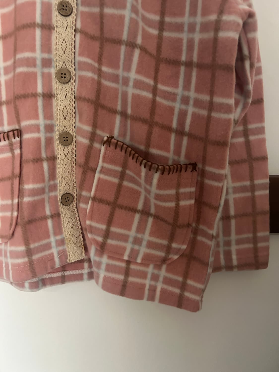 단추 레이스 후리스 상품이미지4