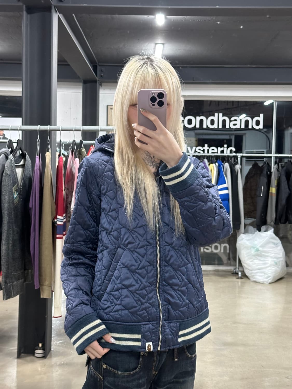 베이프 스타 00s 퀄팅 패딩 자켓 상품이미지1