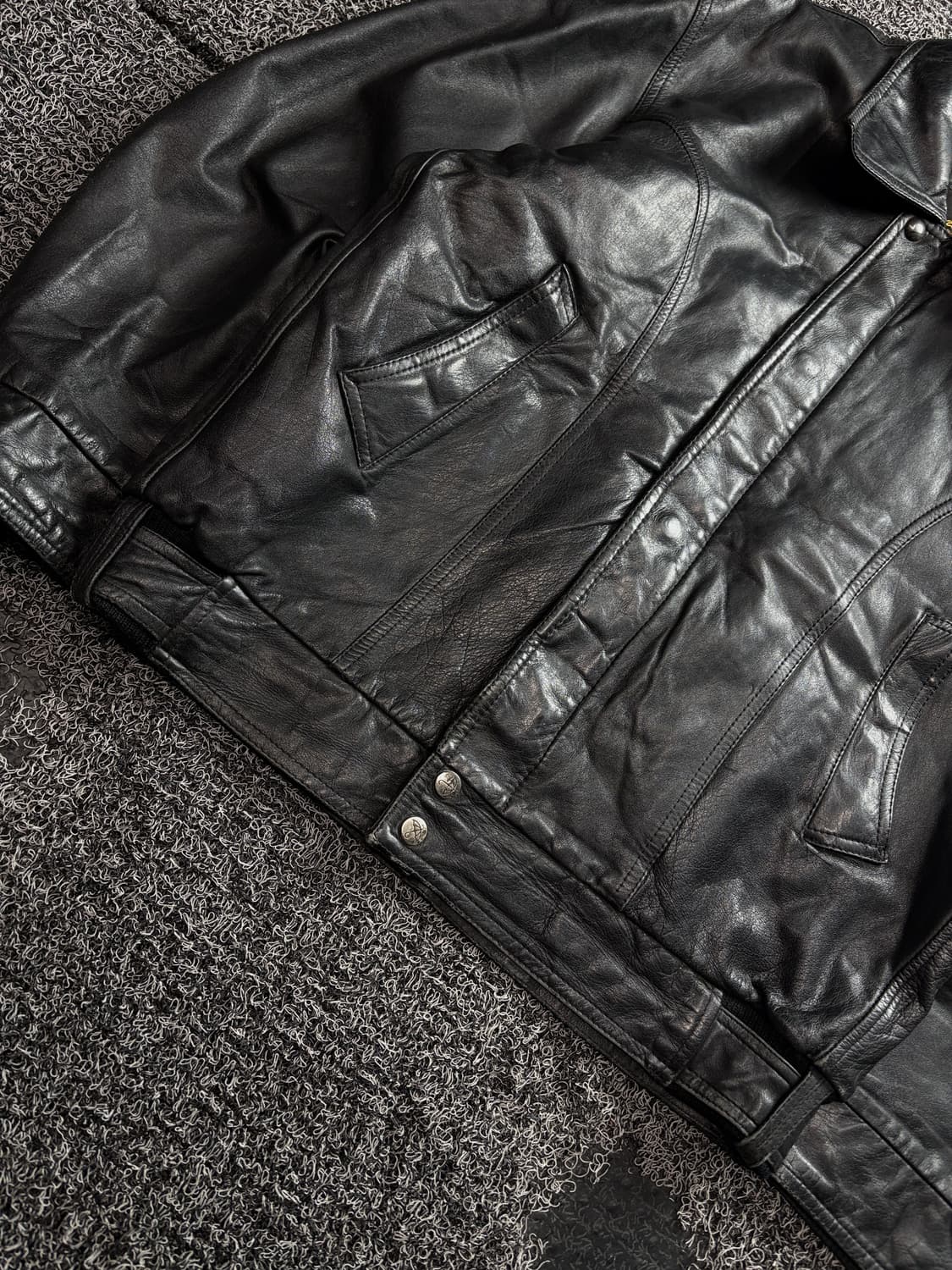 빈티지 아카이브 램스킨 봄버 레더 자켓 3358 상품이미지3