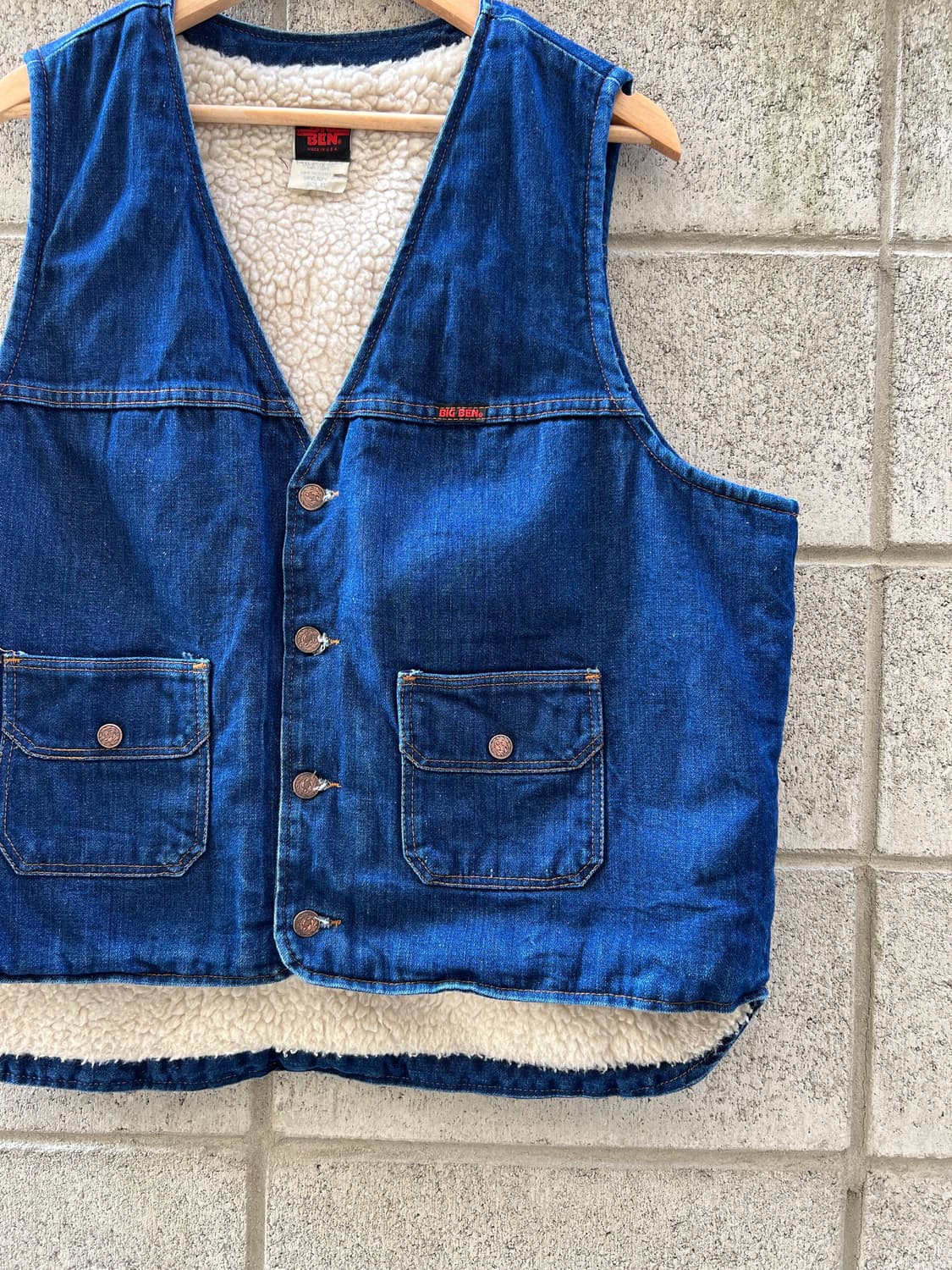 1970s BIG BEN DENIM SHERPA 빈티지데님쉐르파베스트 상품이미지7
