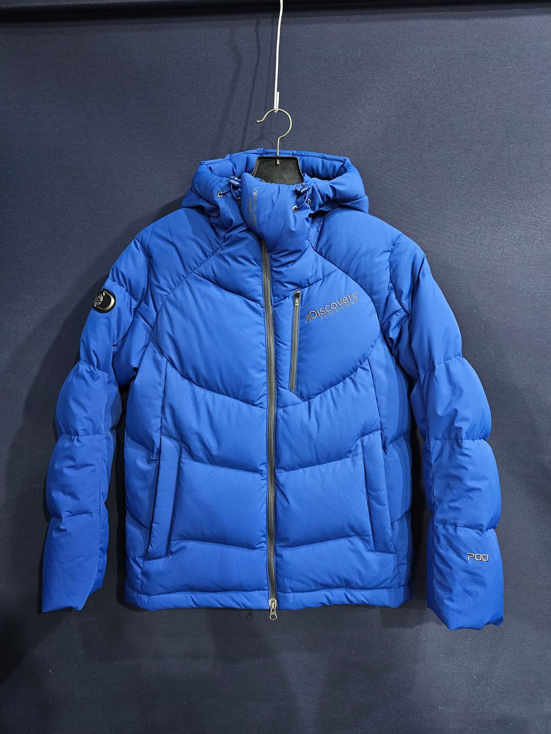 디스커버리 블루컬러 남성 슬림핏 95 구스다운 후드패딩  상품이미지1