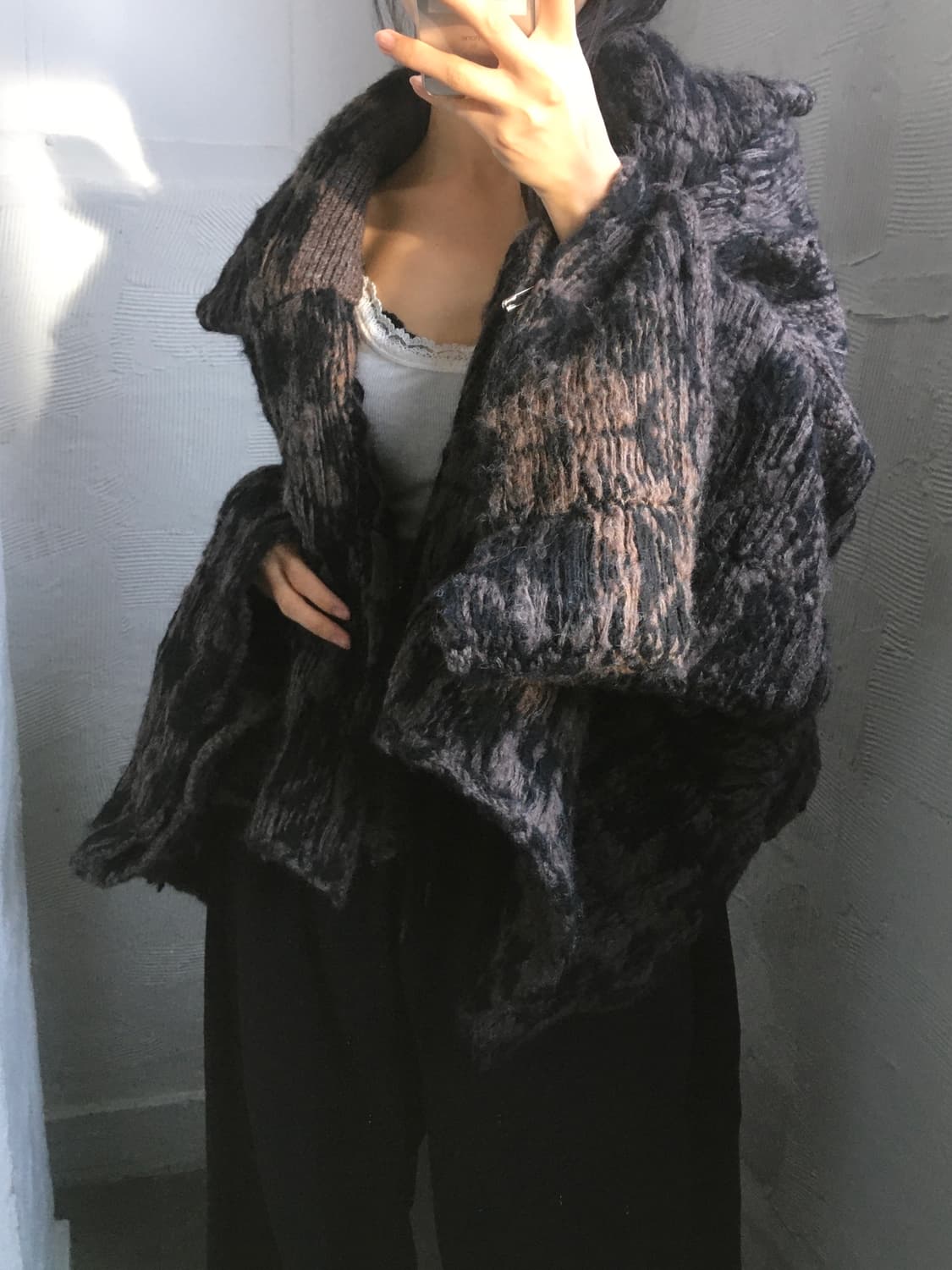 Y’s 요지야마모토 오픈 카라 가디건 상품이미지1