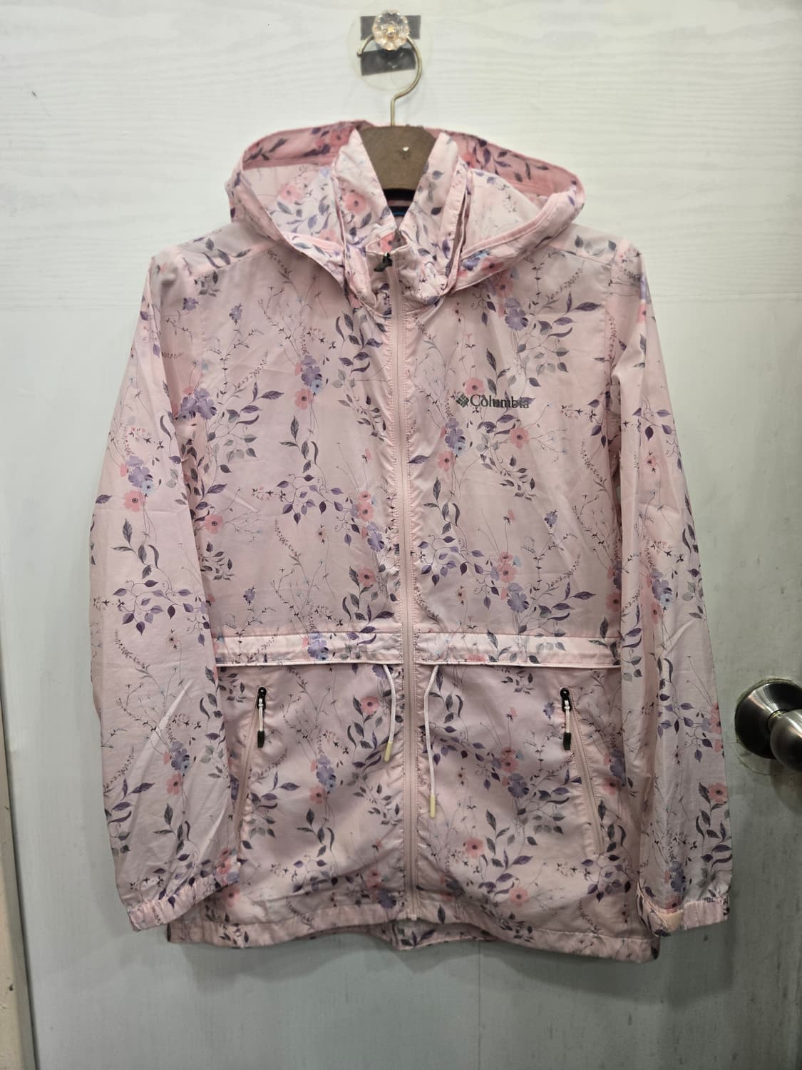 90,S )) Columbia 컬럼비아 꽃 바람막이~ 디자인 짱 예뻐요~ 상품이미지1