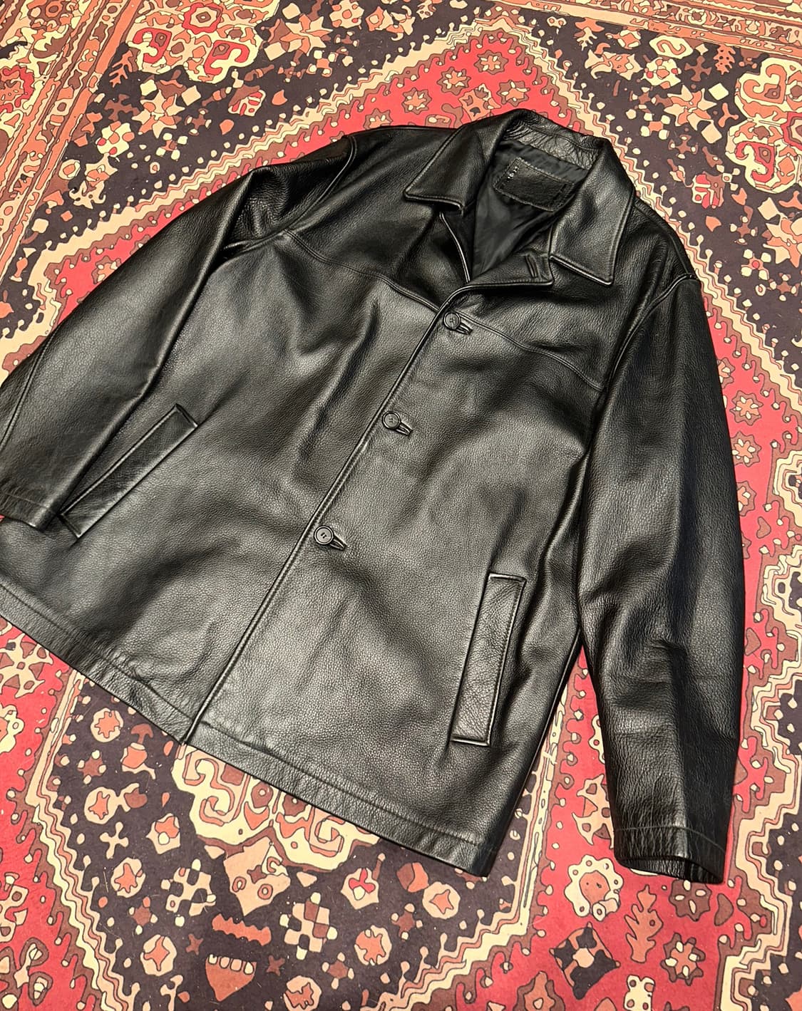 ( XL ) 가죽코트 가죽카코트 레더자켓 소가죽자켓 워크웨어 아메카지 상품이미지4