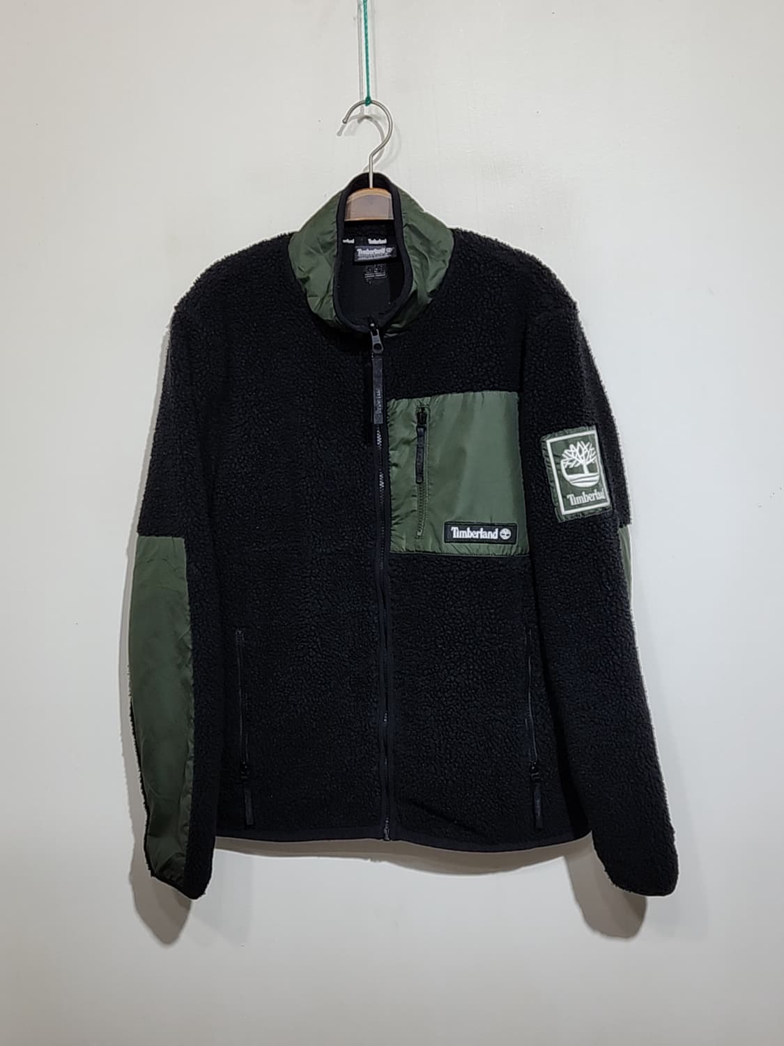 (M) 팀버랜드 플리스 점퍼 블랙 뽀글이 후리스 자켓  상품이미지1