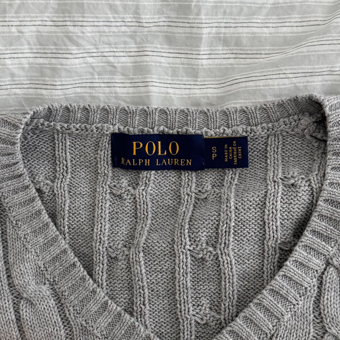 Polo Ralph Lauren V-neck cable knit 상품이미지3