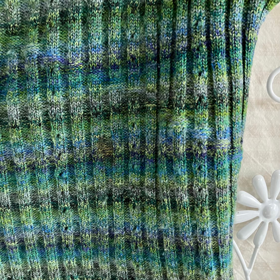 빈티지 그린 네이비 니트 조끼 915 y2k 스트릿 모리 갸루 일본빈티지 상품이미지5