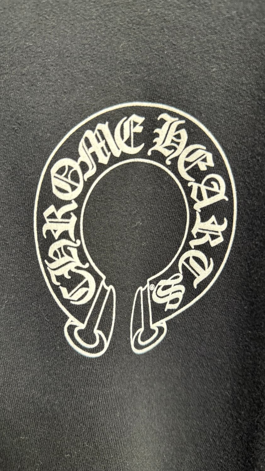 [XL] 크롬하츠 홀스슈 플로랄 헤비웨이트 후드집업 블랙 상품이미지3