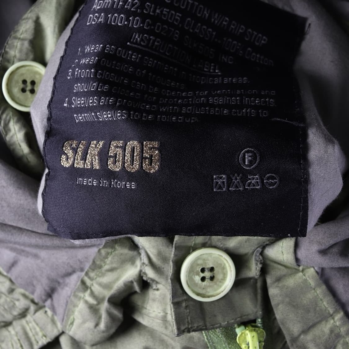 SLK 505 빈티지 그래피티 아일렛 피쉬테일 개파카 상품이미지6