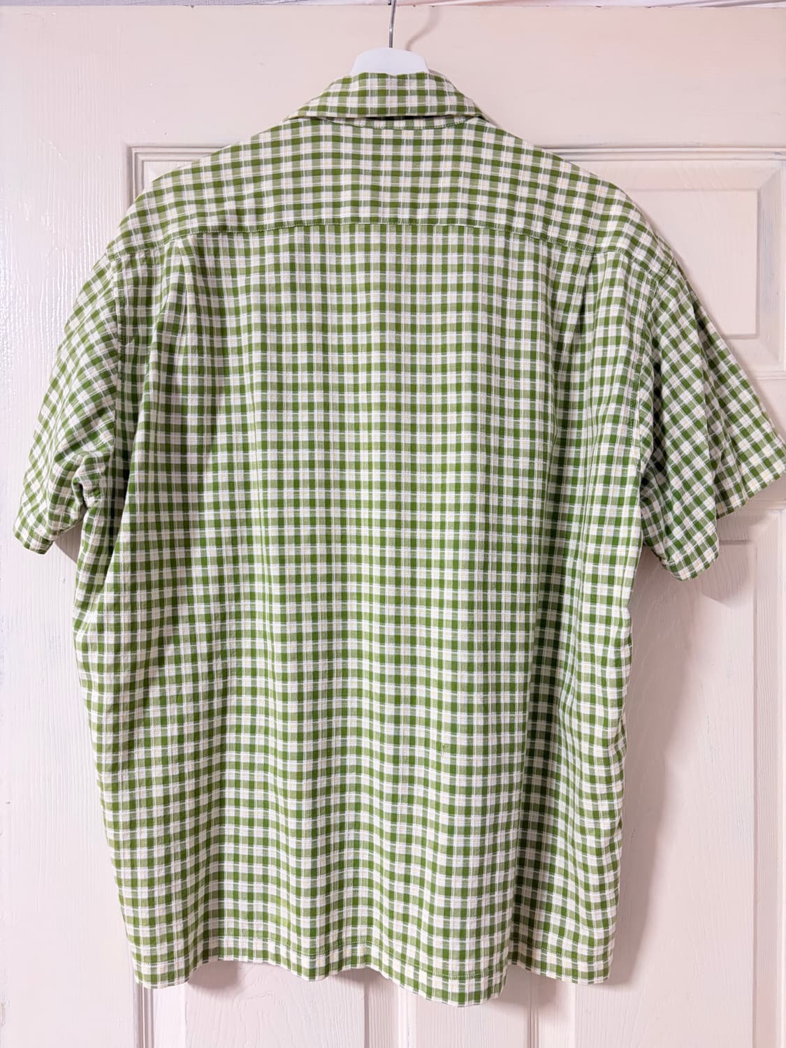 (M) 90s 빈티지 올드 스투시 체크 반팔 셔츠 상품이미지4