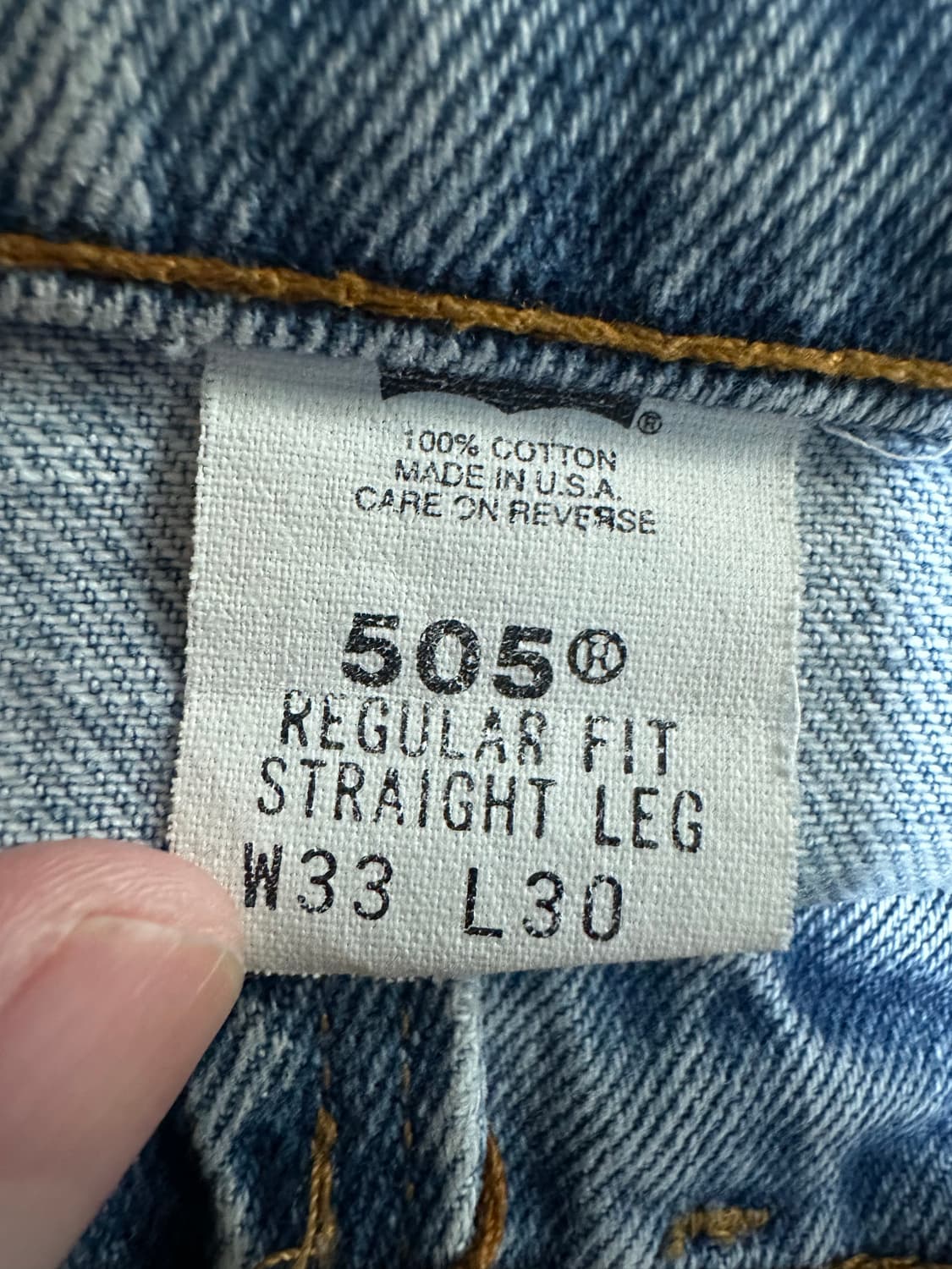 90s 빈티지 리바이스 505 33 연청 상품이미지6