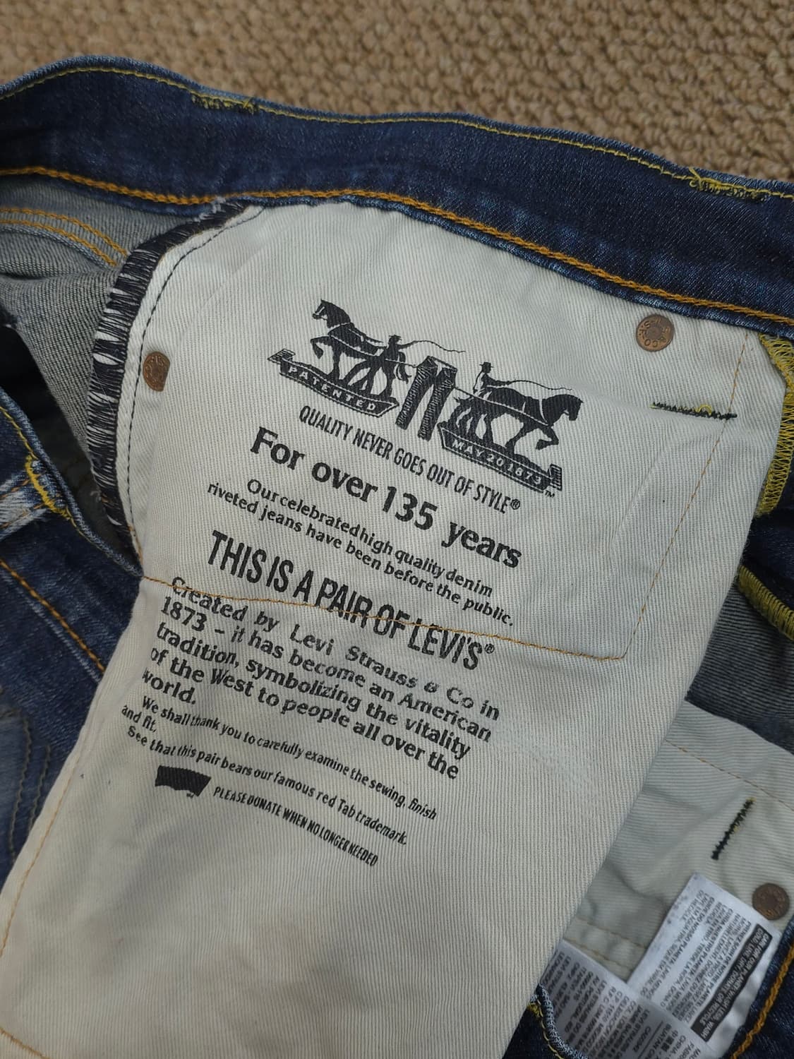 리바이스 135주년 청바지 상품이미지1