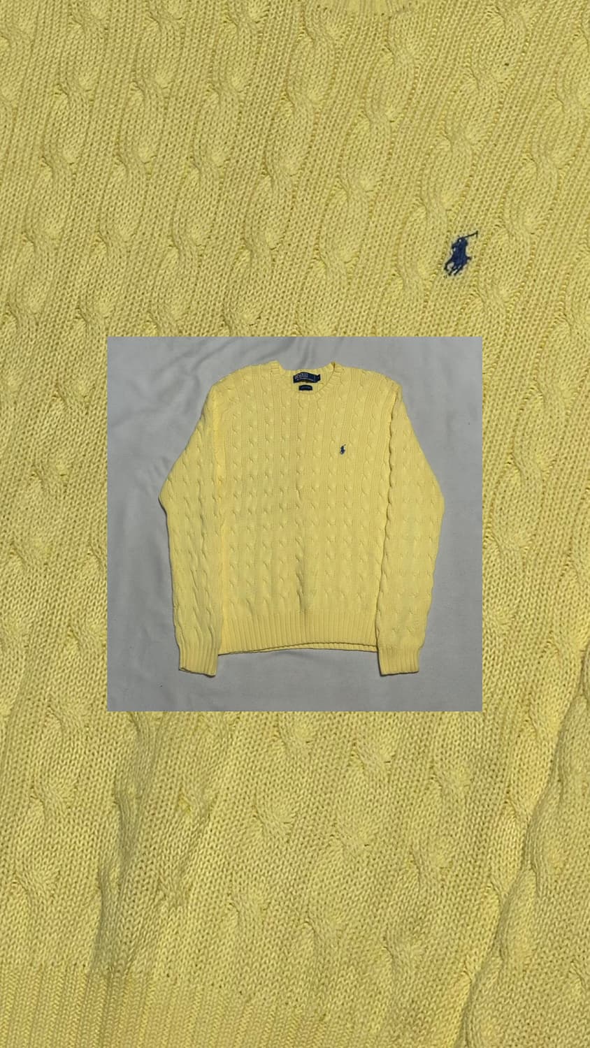 폴로랄프로렌 옐로우 케이블 꽈배기 니트 상품이미지1