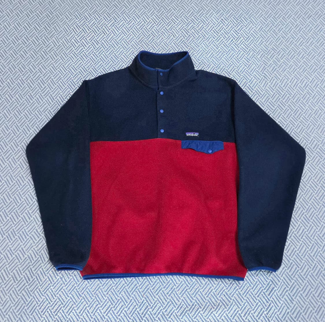 (L)파타고니아 제너 네이비레드 신칠라 플리스 후리스 상품이미지1