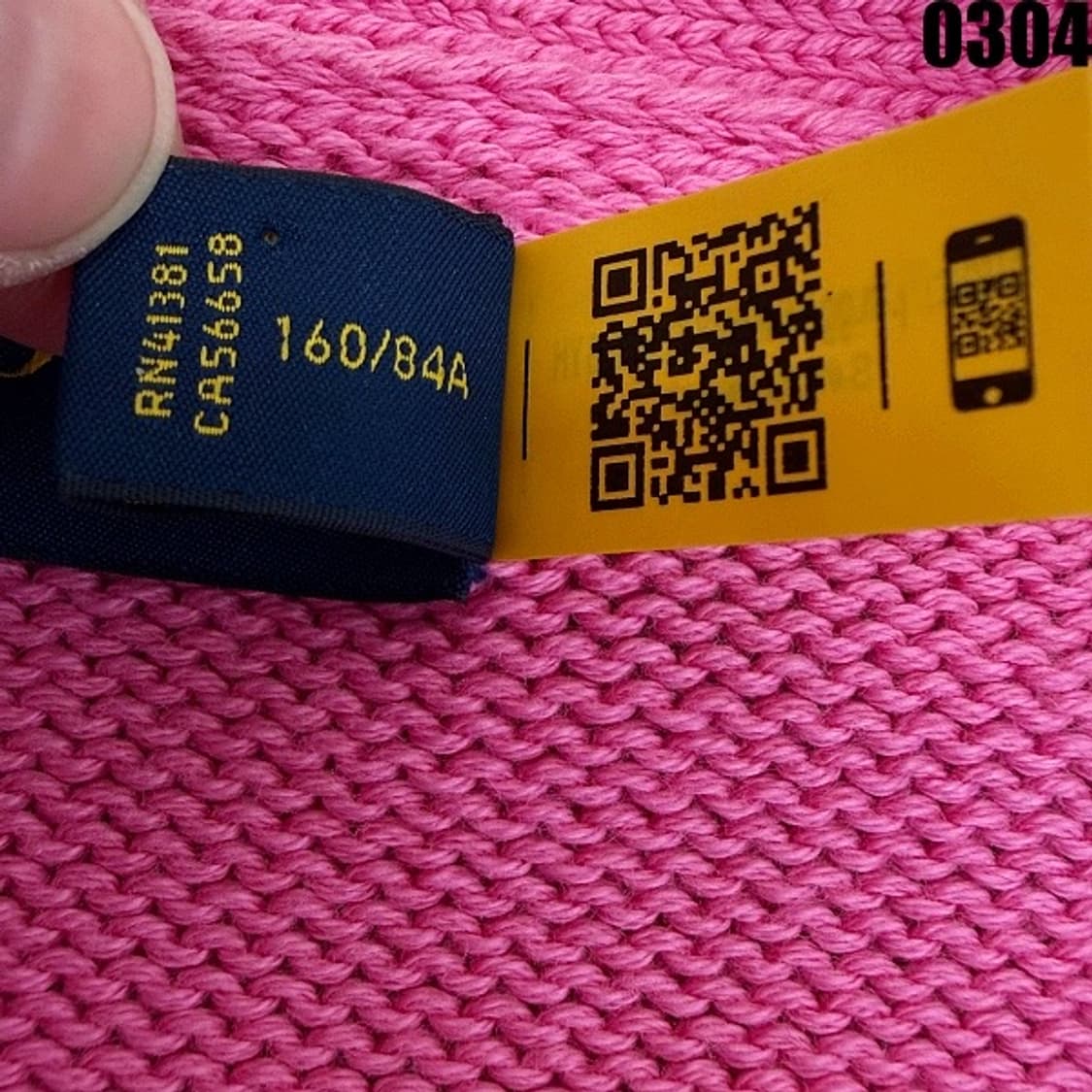 폴로 랄프로렌 코튼 니트 가디건 S 핑크 신형 택 0304  상품이미지5