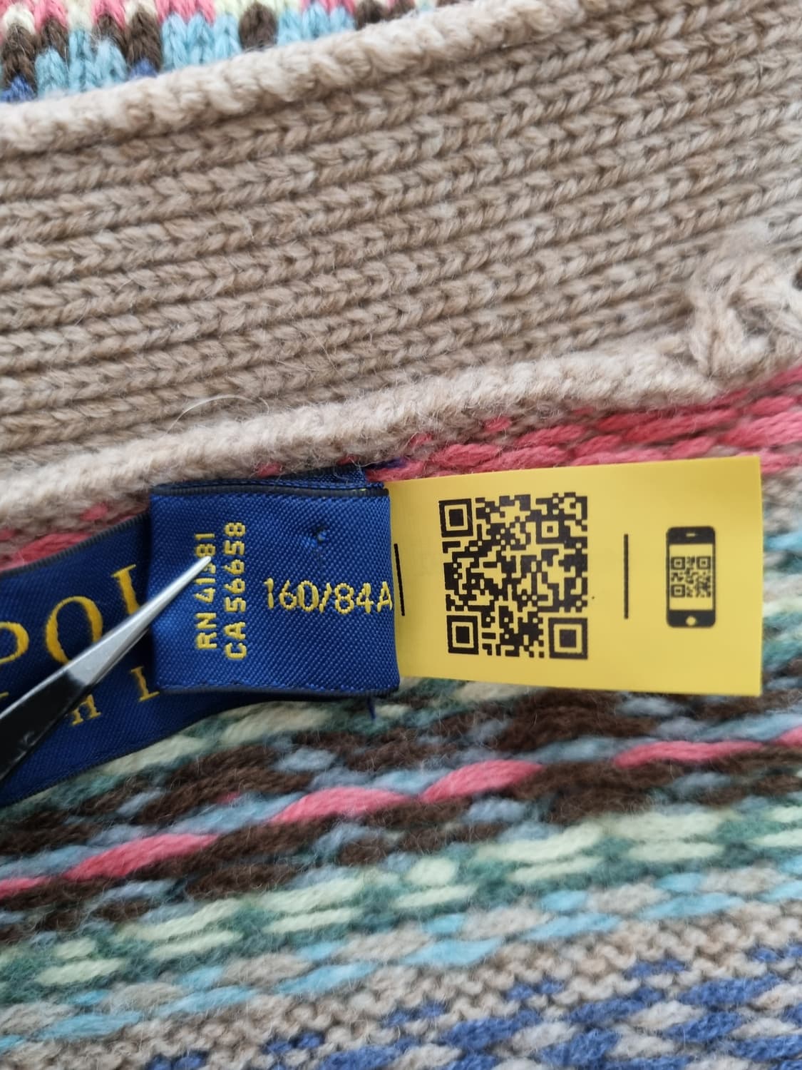 여성 정가60만 폴로 2023 캐시미어 울 페어아일 가디건 니트 스웨터 상품이미지7