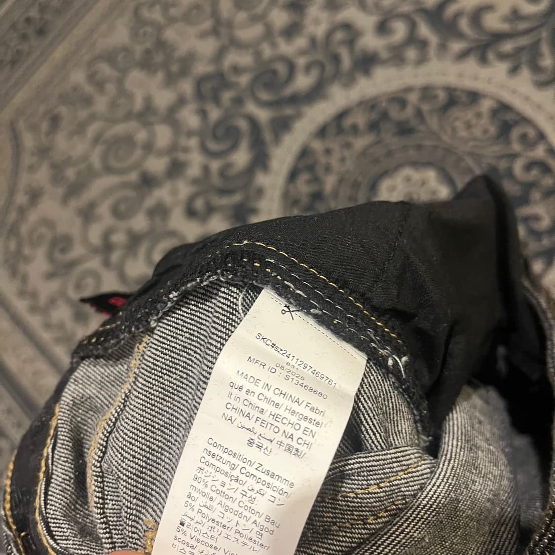 S 빈티지 자수 데님 팬츠/W2534 상품이미지5