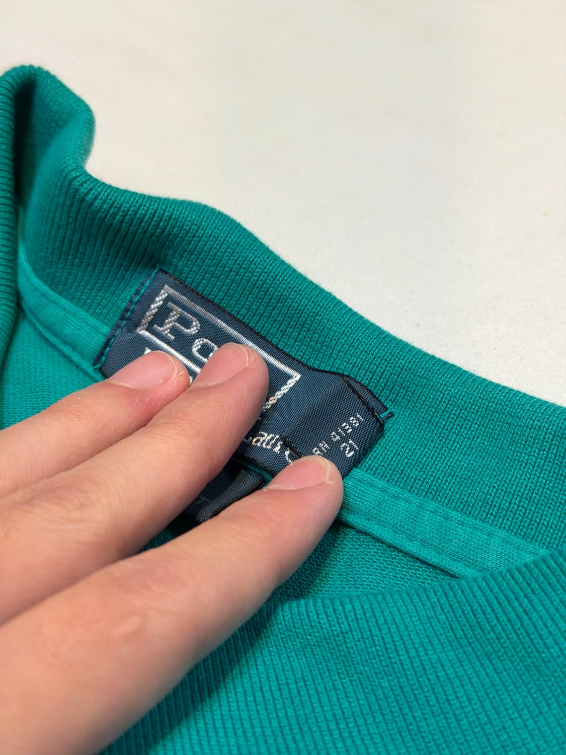 폴로 랄프로렌 롱슬리브 빅포니 카라티 에메랄드 그린 상품이미지3