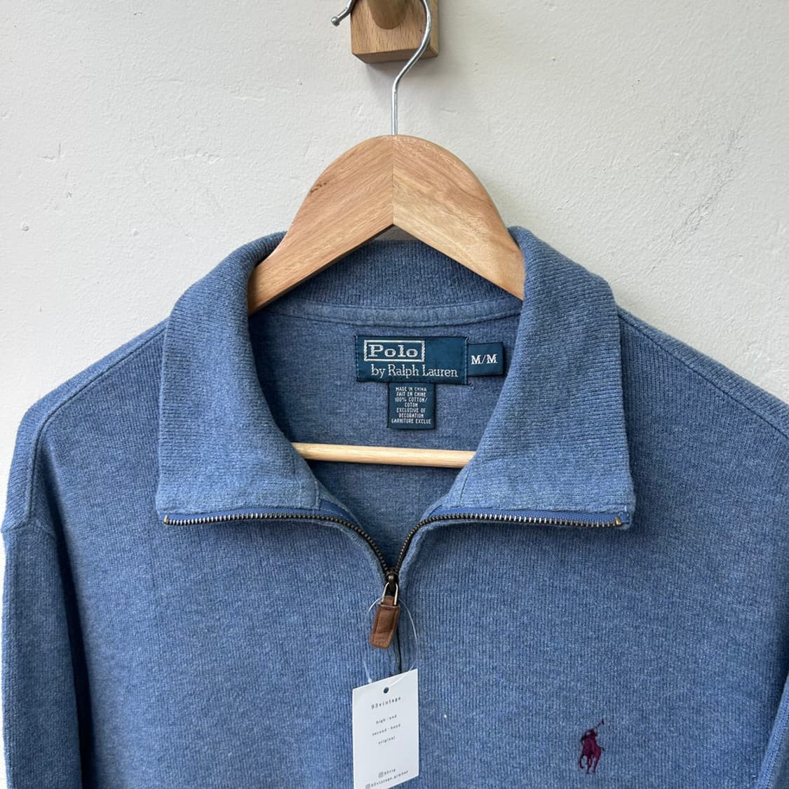 16279 - 폴로 랄프로렌 블루 반집업 니트 상품이미지3