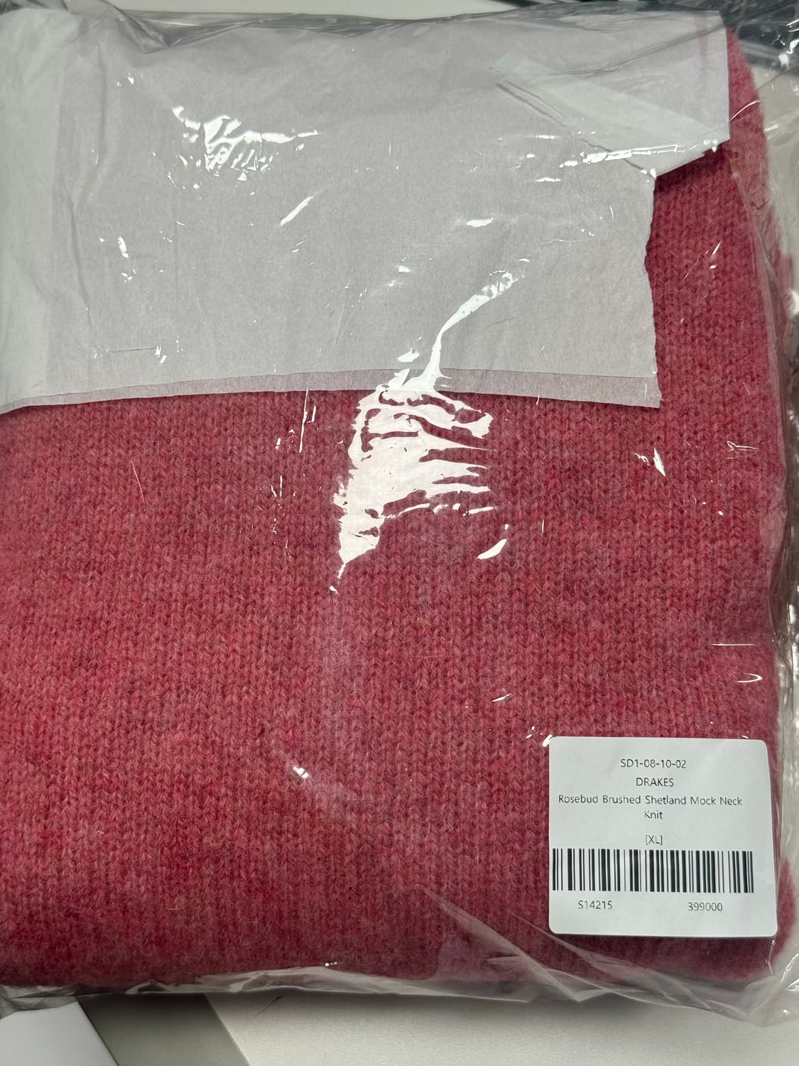 드레익스 로즈버드 브러시드 셔틀랜드 모크넥 니트 XL 새상품 상품이미지3
