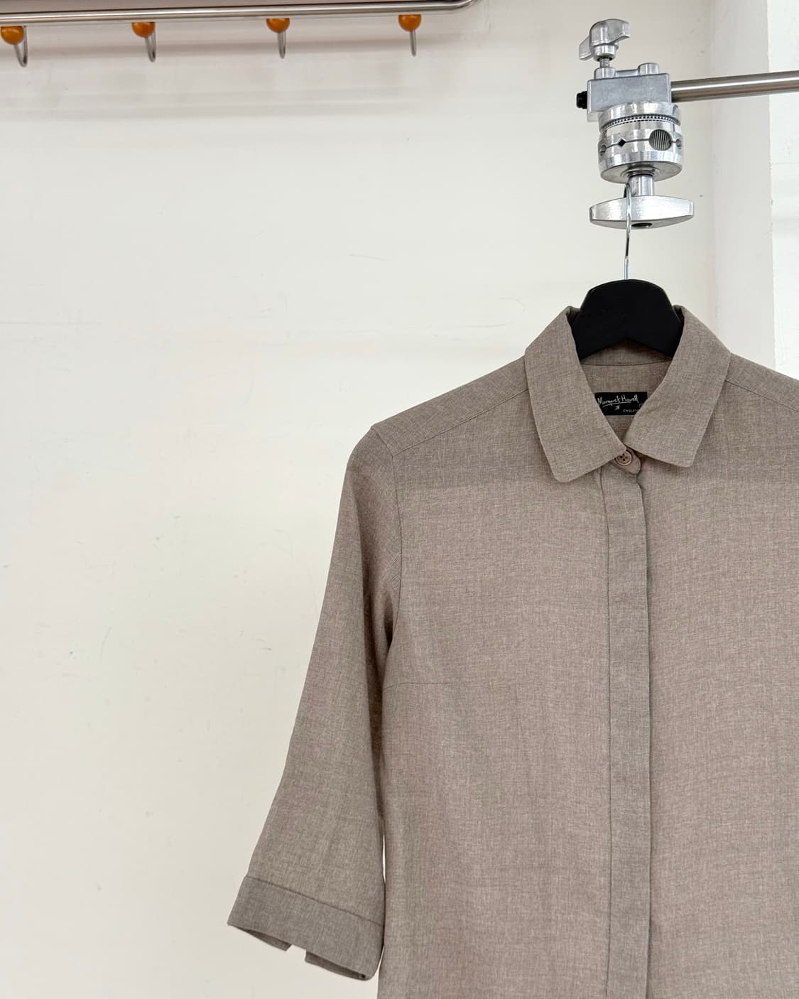 마가렛 호웰 스톤 린넨 숏 슬리브 버튼 셔츠 상품이미지3