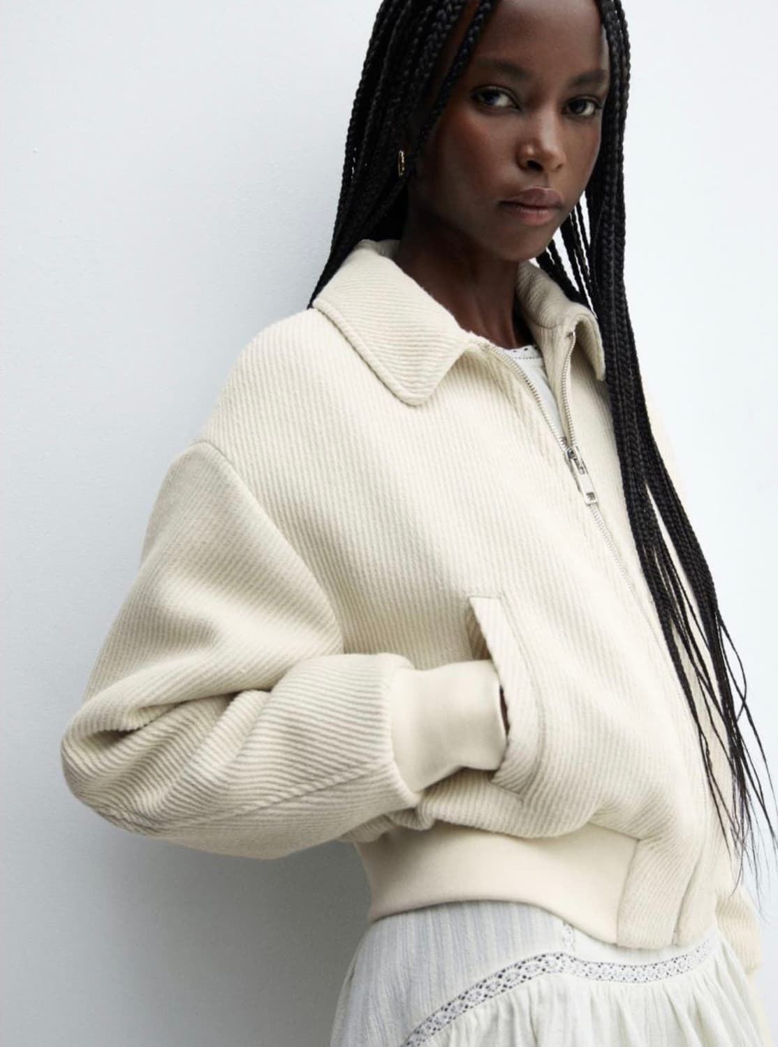 Mango 텍스처드 보머 자켓 XS 상품이미지1