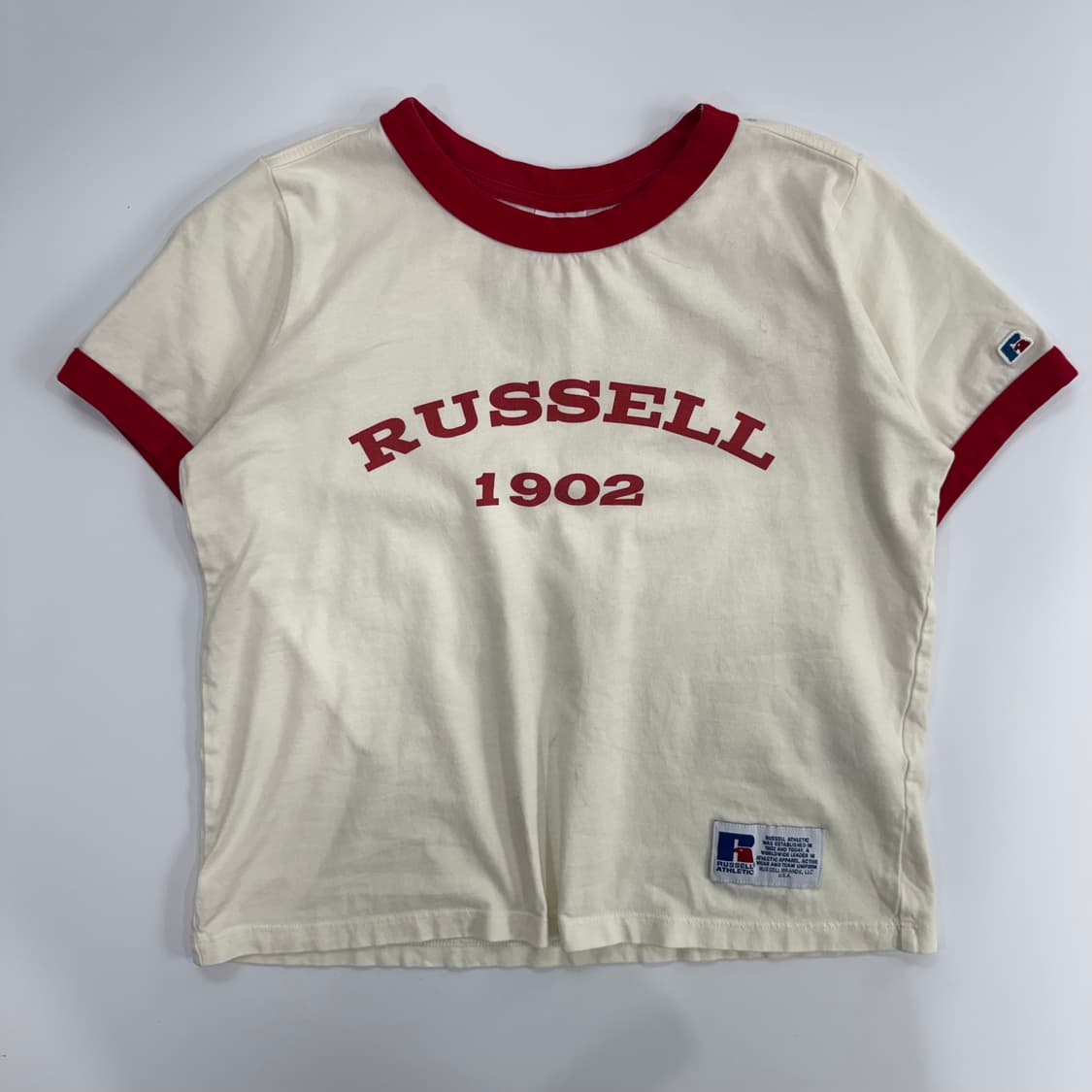 Russell 러셀 아이보리 레드 링거 반팔  상품이미지3