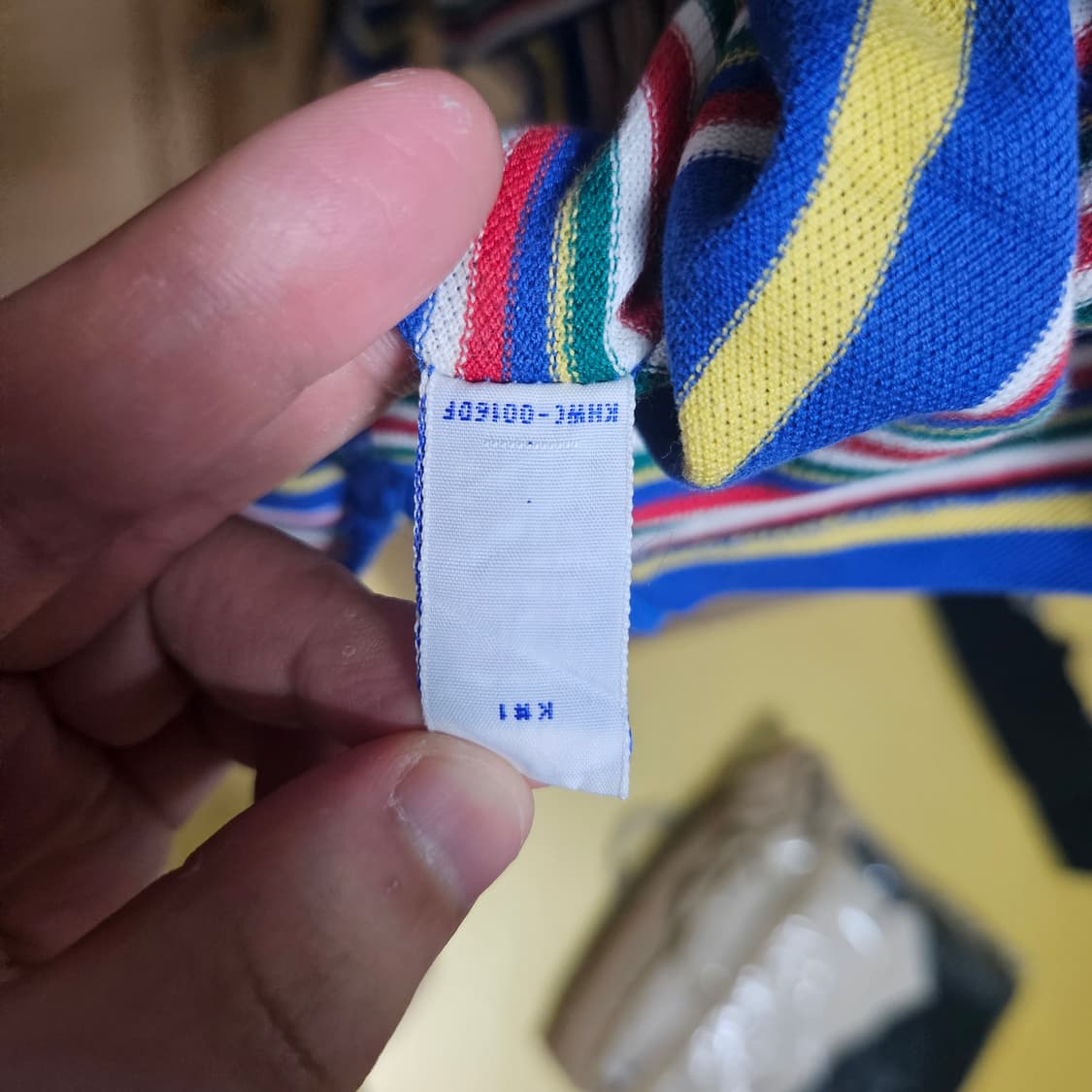 90s 폴로 랄프로렌 스트라이프 피케 티셔츠 S 상품이미지4