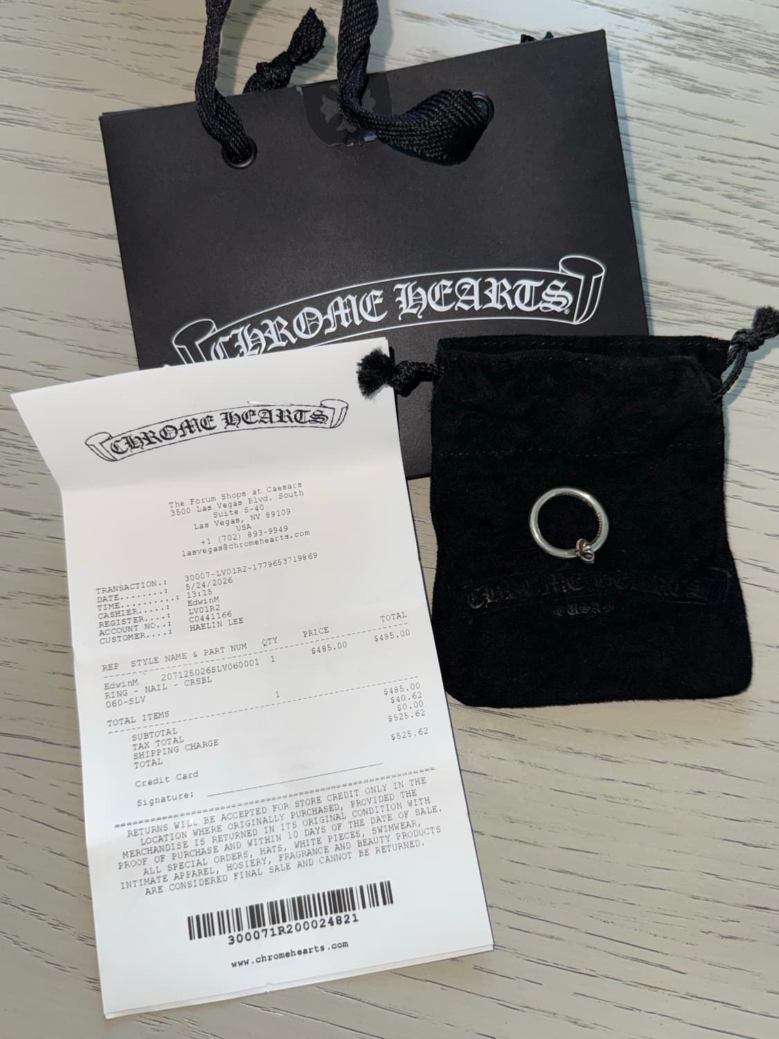 Chrome Hearts Crossball Nail Ring (US 6) 상품이미지5