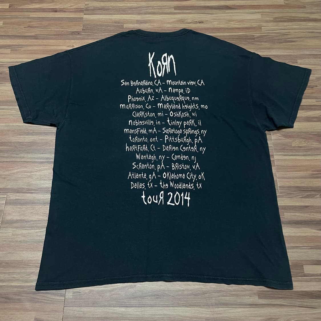 콘 korn 투어티 밴드티 락티 xl 상품이미지3