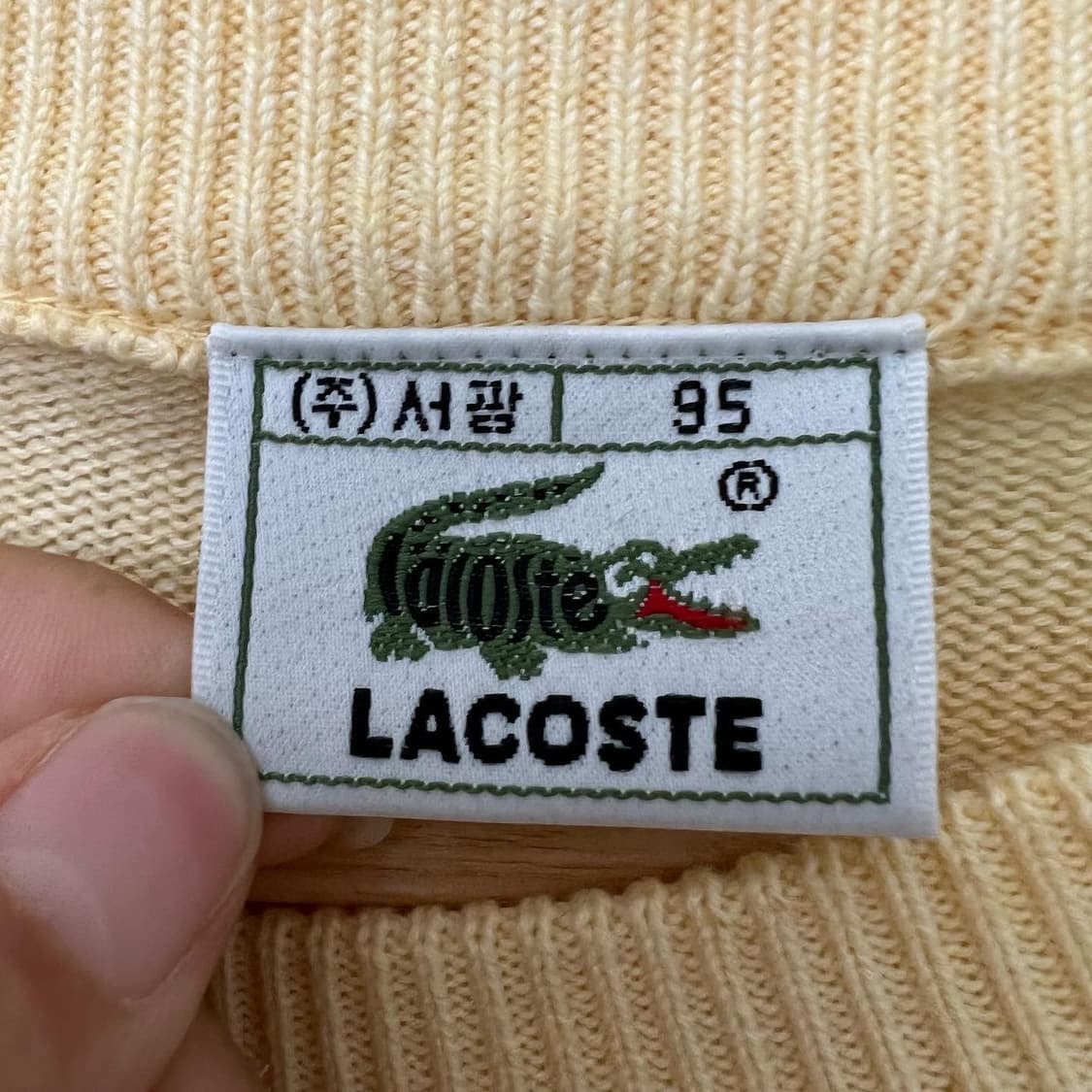 라코스테 옐로우 퍼프 하프 니트 상품이미지6