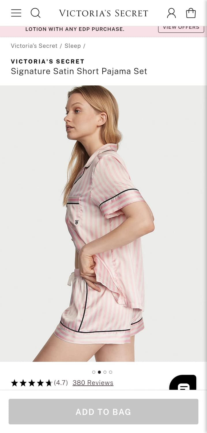 Victoria's Secret Satin Short Pajama Set 상품이미지2