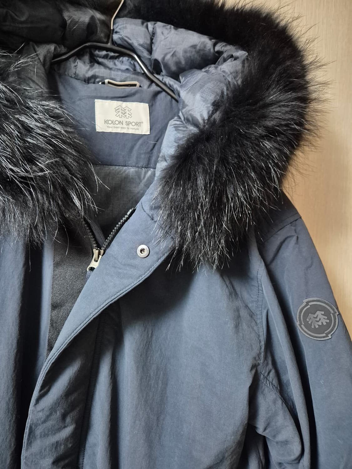 (21년) 코오롱스포츠 구스다운 하이라인 롱패딩 S (90) 공용 상품이미지6