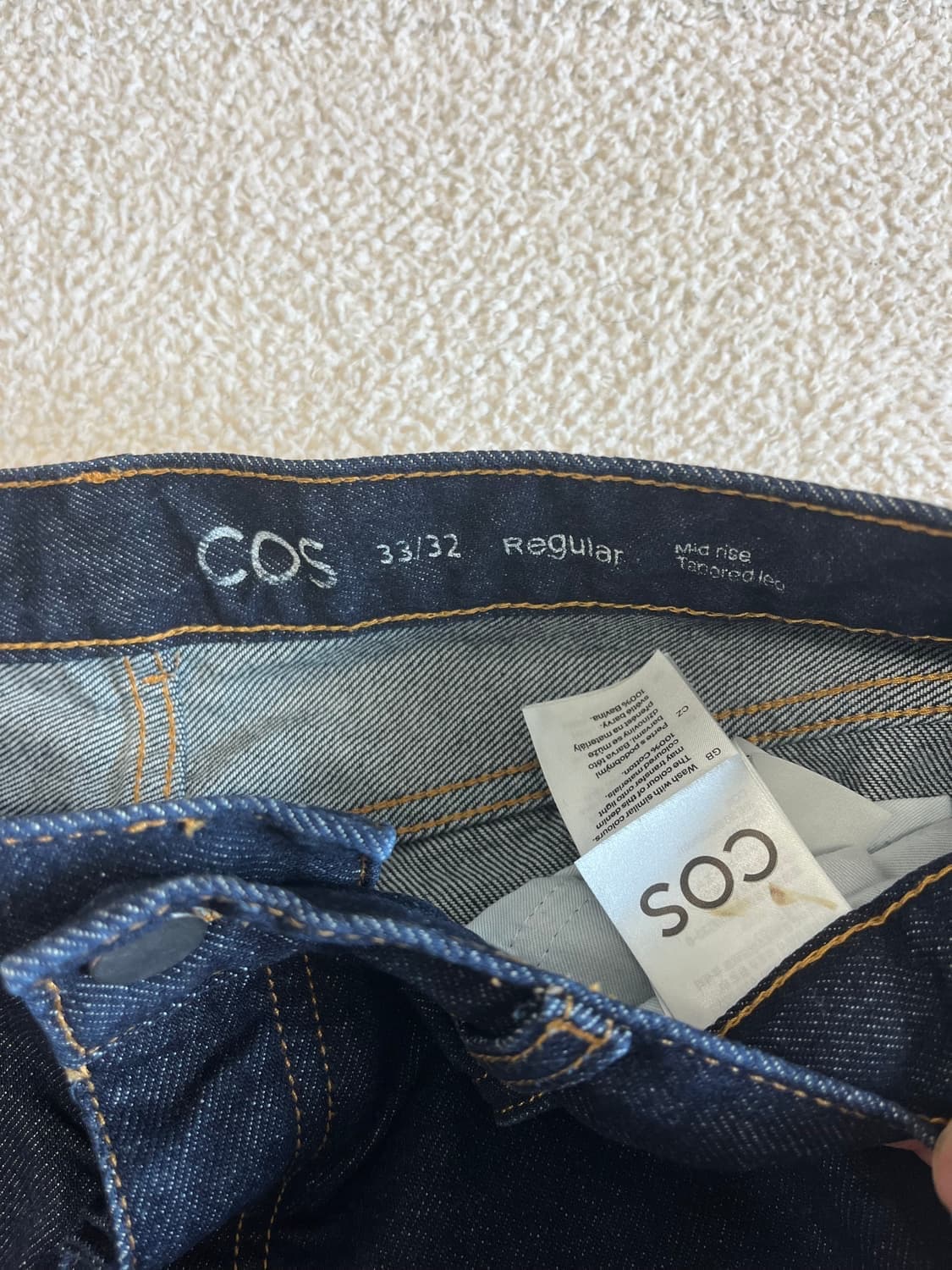 COS 코스 레귤러핏 데님진 33X32 상품이미지4
