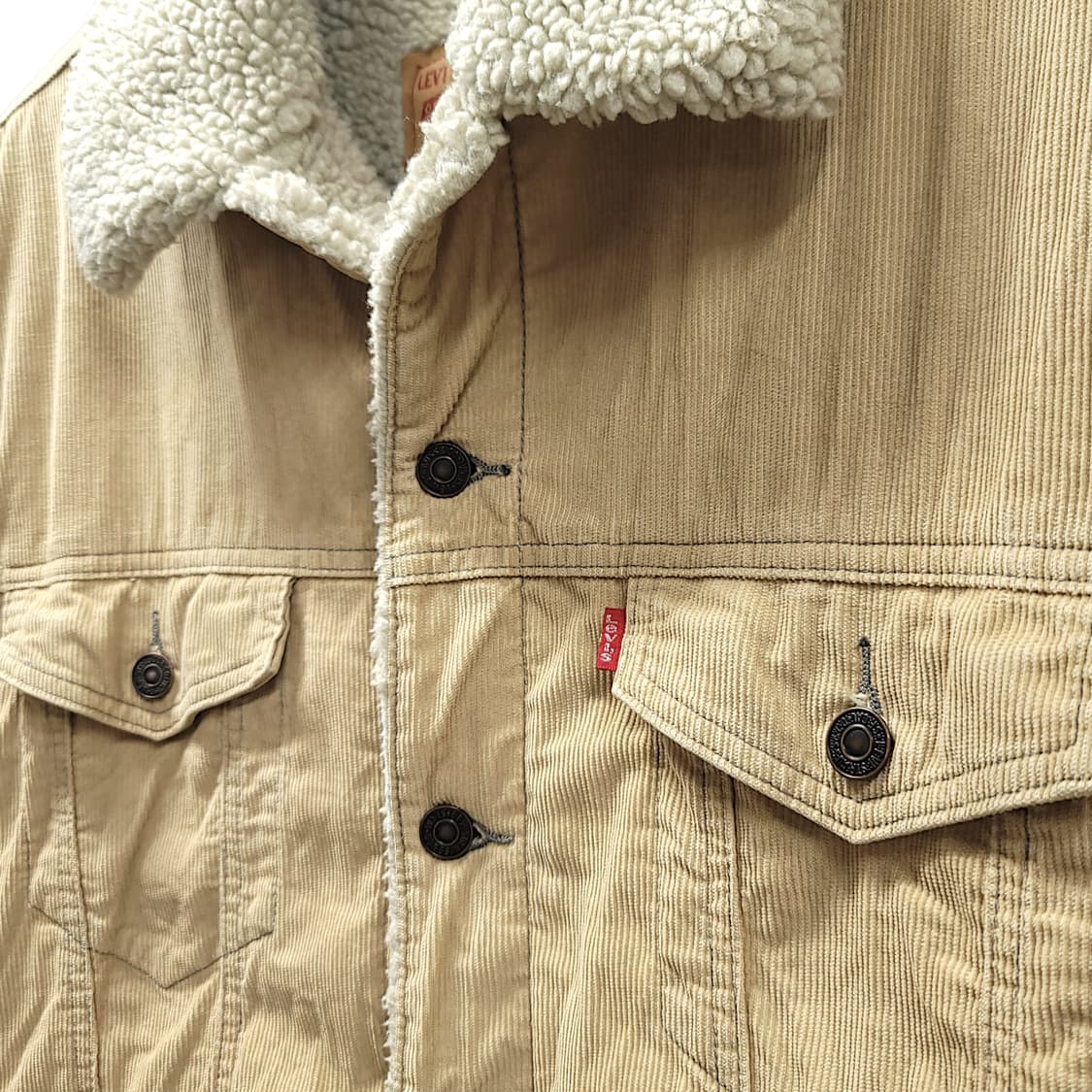 [L] 리바이스 카멜 코듀로이 쉐르파 트러커 자켓 상품이미지5