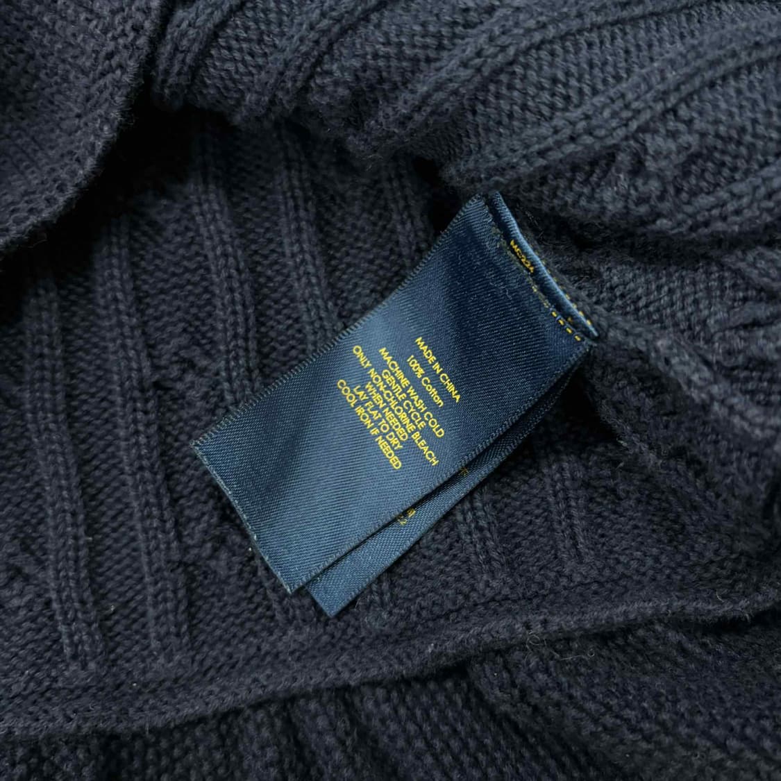 폴로 랄프로렌 네이비 케이블 걸즈 프릴 니트 가디건(XL) 상품이미지5