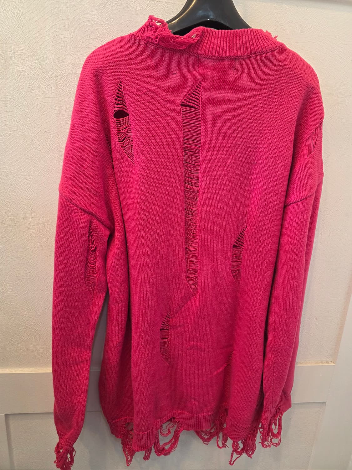 빈티지 펑키 Baby! 박시 핑크색 니트 상품이미지6