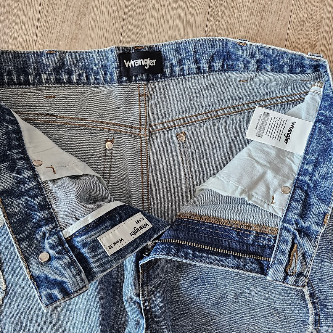 32 새제품) 랭글러 디스트로이드 플레어 데님 청바지 웨스턴 부츠컷 42 상품이미지5