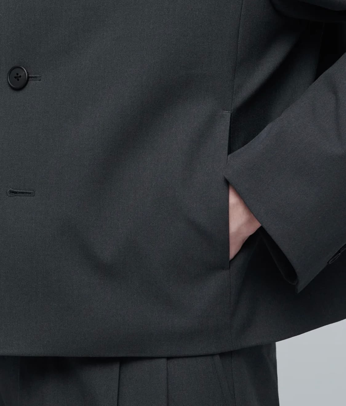 무신사 스탠다드 크롭 블레이저 (그레이) 상품이미지4