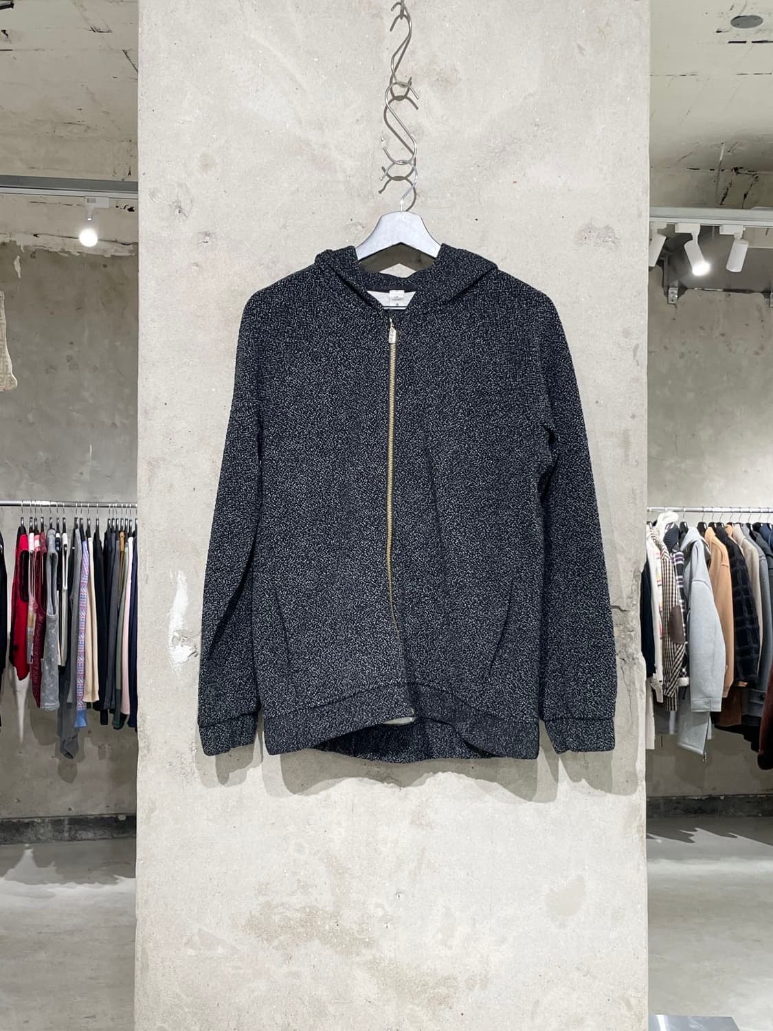 룰루레몬 블랙 폴리에스터 혼방 후디 집업 상품이미지1