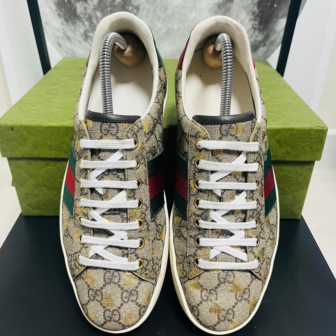 정품 8.5) 구찌 슈프림 꿀벌 금장 스니커즈 275~280 상품이미지3