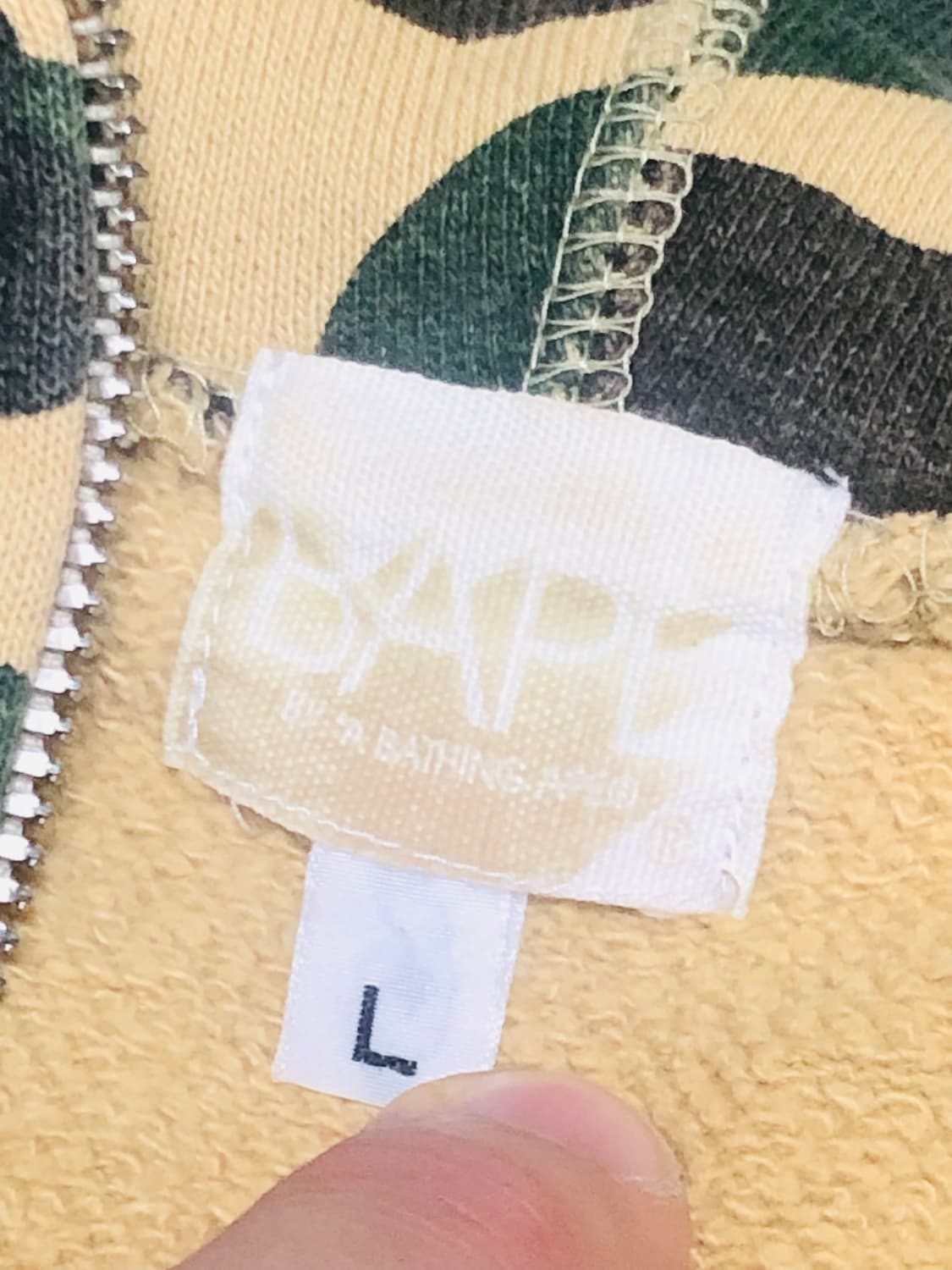 베이프 카우스 후드집업 황계 L 상품이미지6