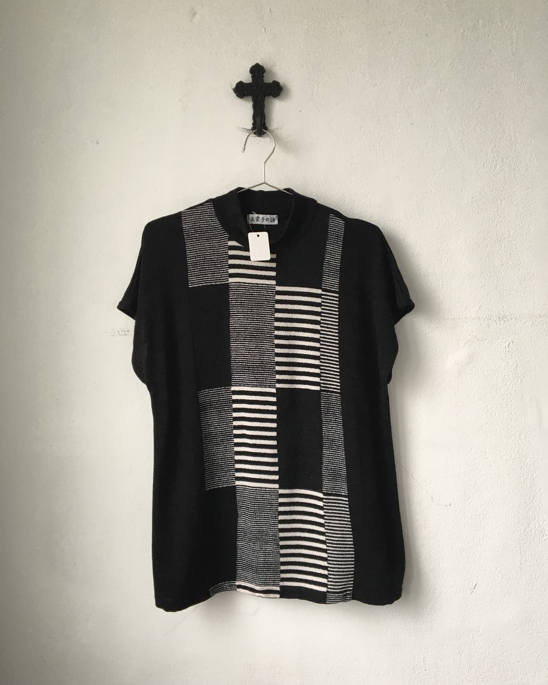 Pattern mixed high neck knit 상품이미지2
