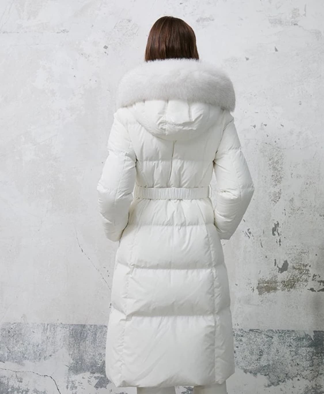 [새상품] 에고이스트 사가 폭스퍼 벨티드 구스다운 아이보리 상품이미지6