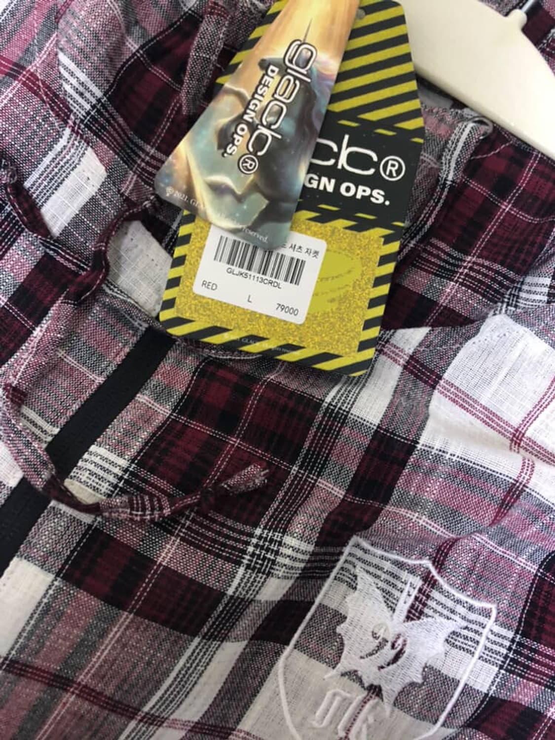 글랙 체크셔츠 후드집업 L 상품이미지2