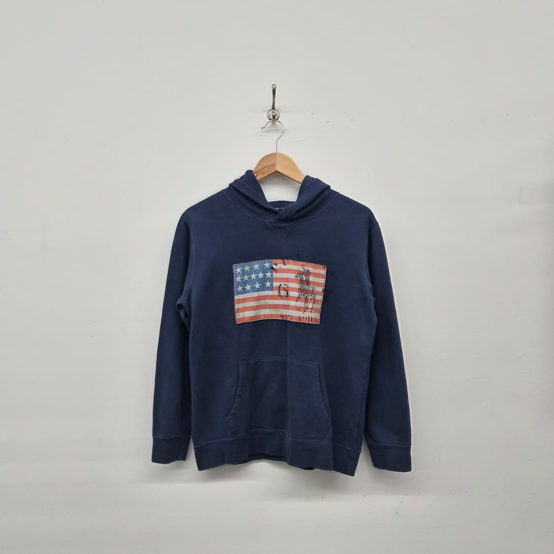 폴로 랄프로렌 성조기 네이비 후드티 남성 L 상품이미지1
