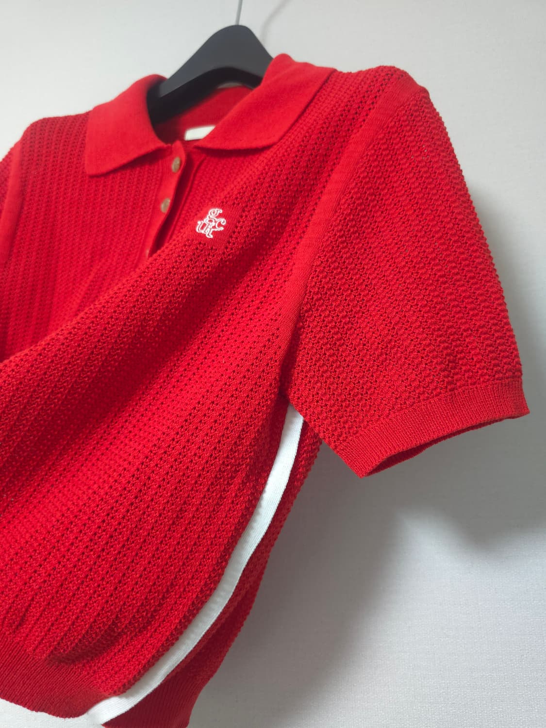 지컷 레드  카라 펀징 니트티 F 상품이미지3