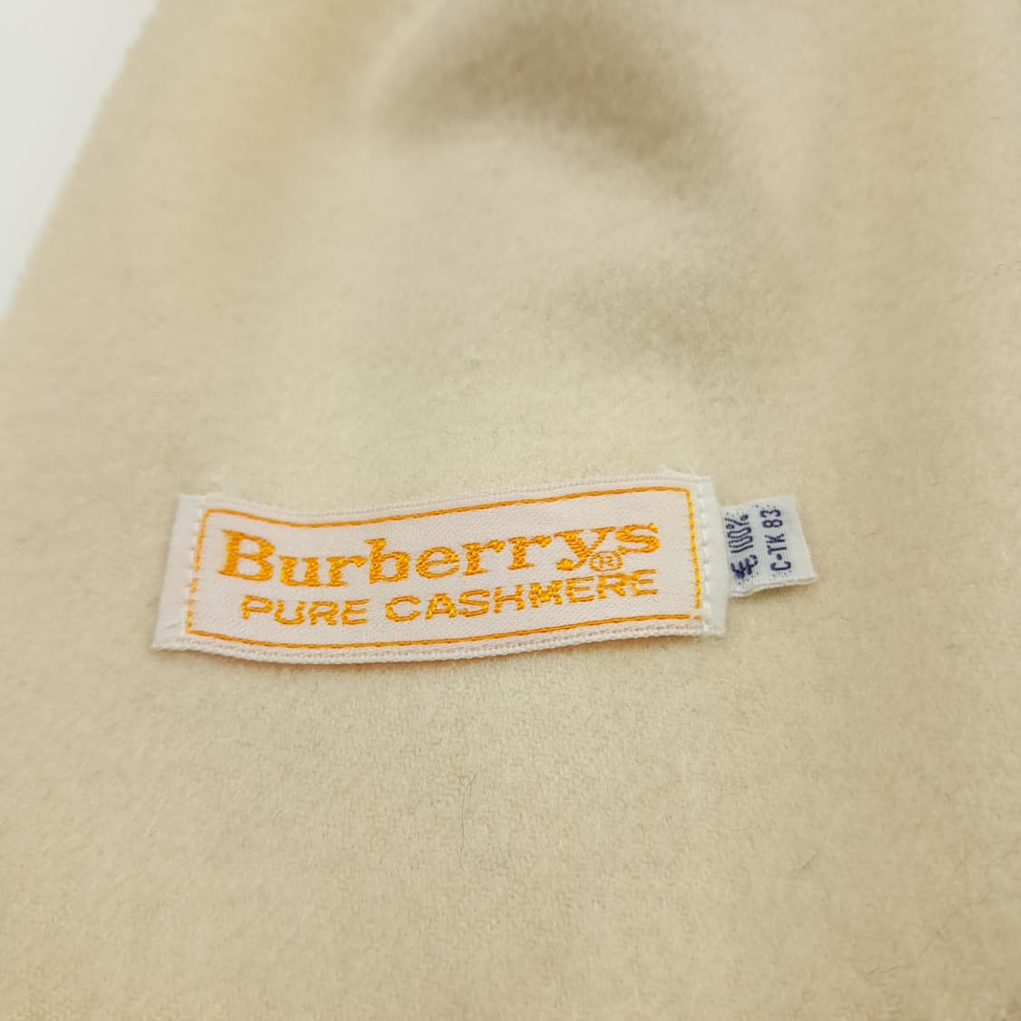 MX216 버버리 크림아이보리 캐시미어 목도리 머플러 상품이미지5